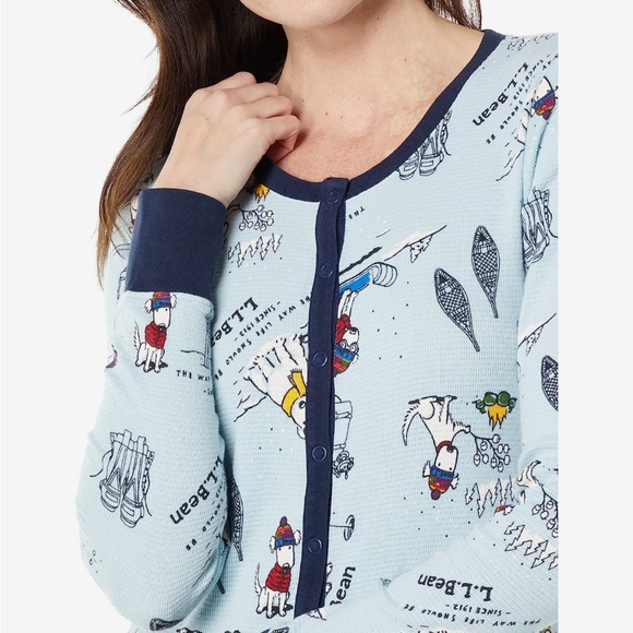 LL Bean One Piece Pajama- - Picture 3 of 5